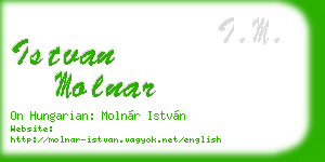 istvan molnar business card